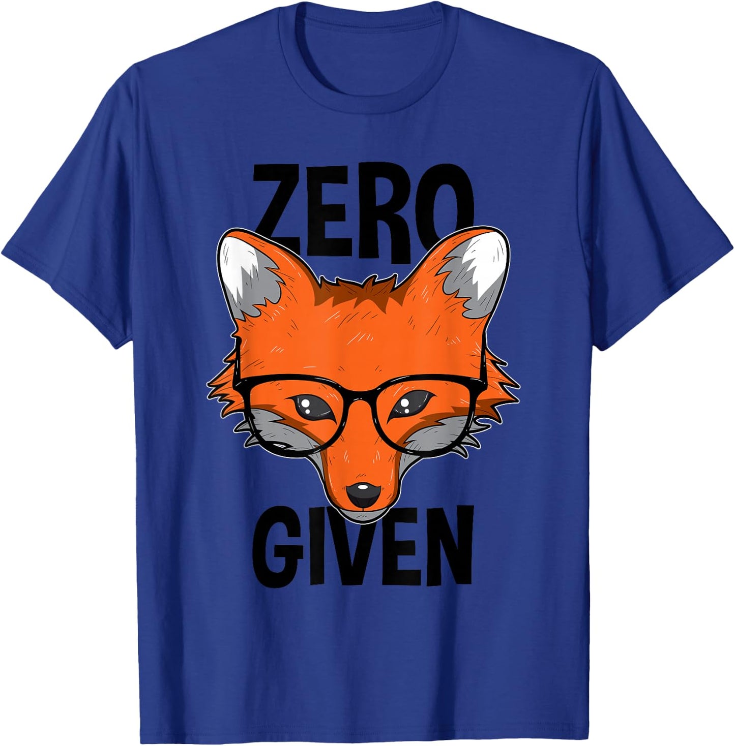 Zero Fox Given Funny Idgaf Foxes Pun Gift Women T-Shirt - T-Shirt | Royal
