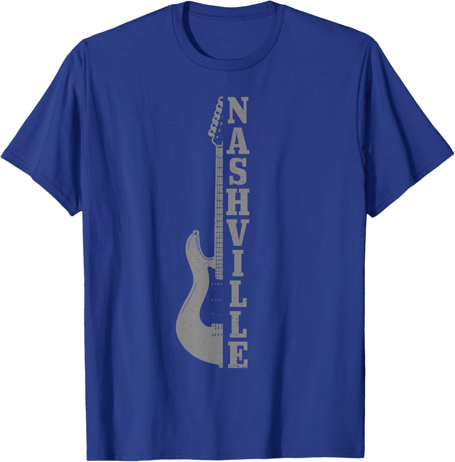 Nashville Tennessee Vintage Country Music City Guitar T-Shirt - T-Shirt | Royal