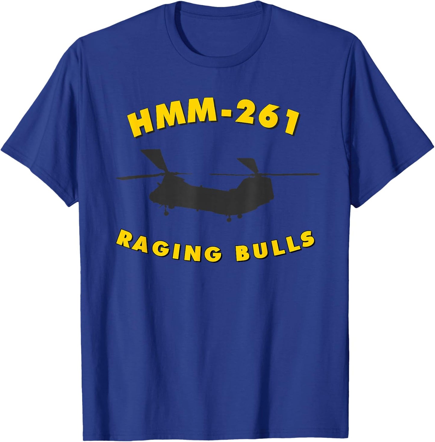 HMM-261 Helicopter Squadron CH-46 Sea Knight T-Shirt - T-Shirt | Royal