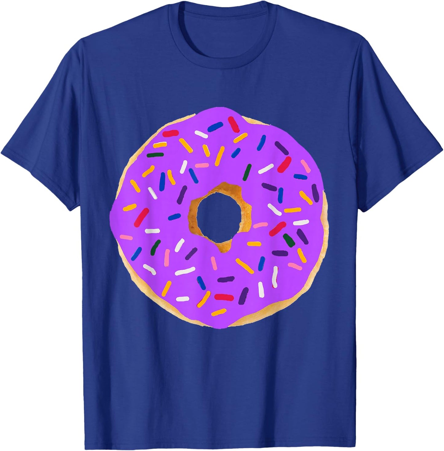 Purple Donut Costume Funny Food Couples Halloween Party BFFs T-Shirt - T-Shirt | Royal