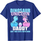 Dinosaur Or Unicorn Until You're Born Daddy Gender Reveal T-Shirt - T-Shirt | Royal