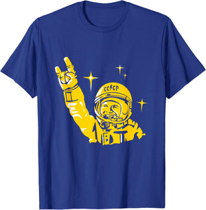 CCCP, USSR, Gagarin | Astronaut, Rock T-Shirt - T-Shirt | Royal