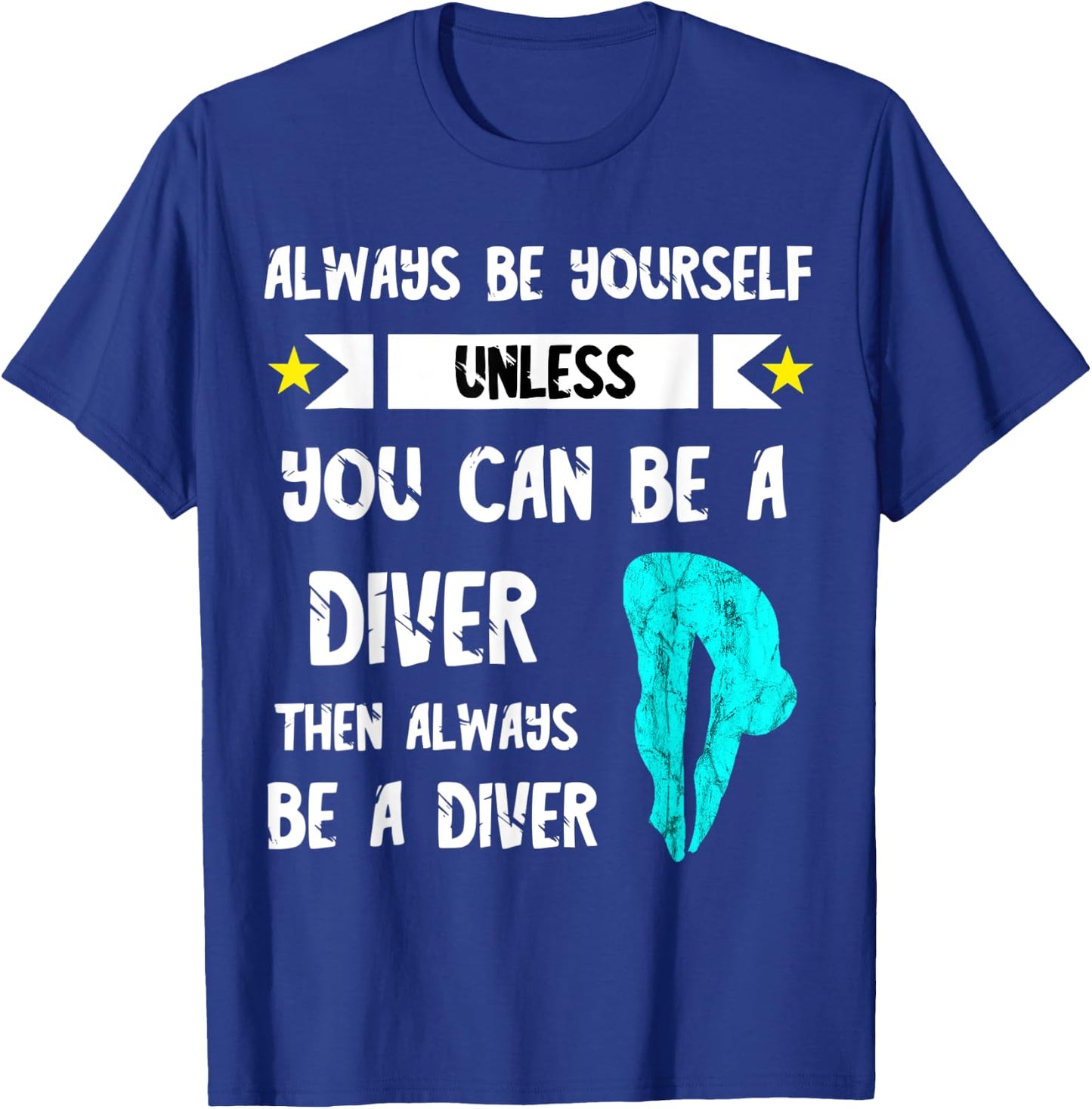Diver Platform Springboard Diving Board Swimming Dive T-Shirt - T-Shirt | Royal