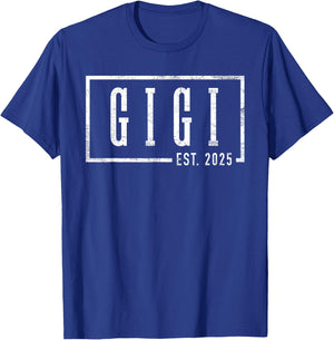 Gigi 2025 Gigi To Be New Gigi Gifts Sleek Framed Design T-Shirt - T-Shirt | Royal