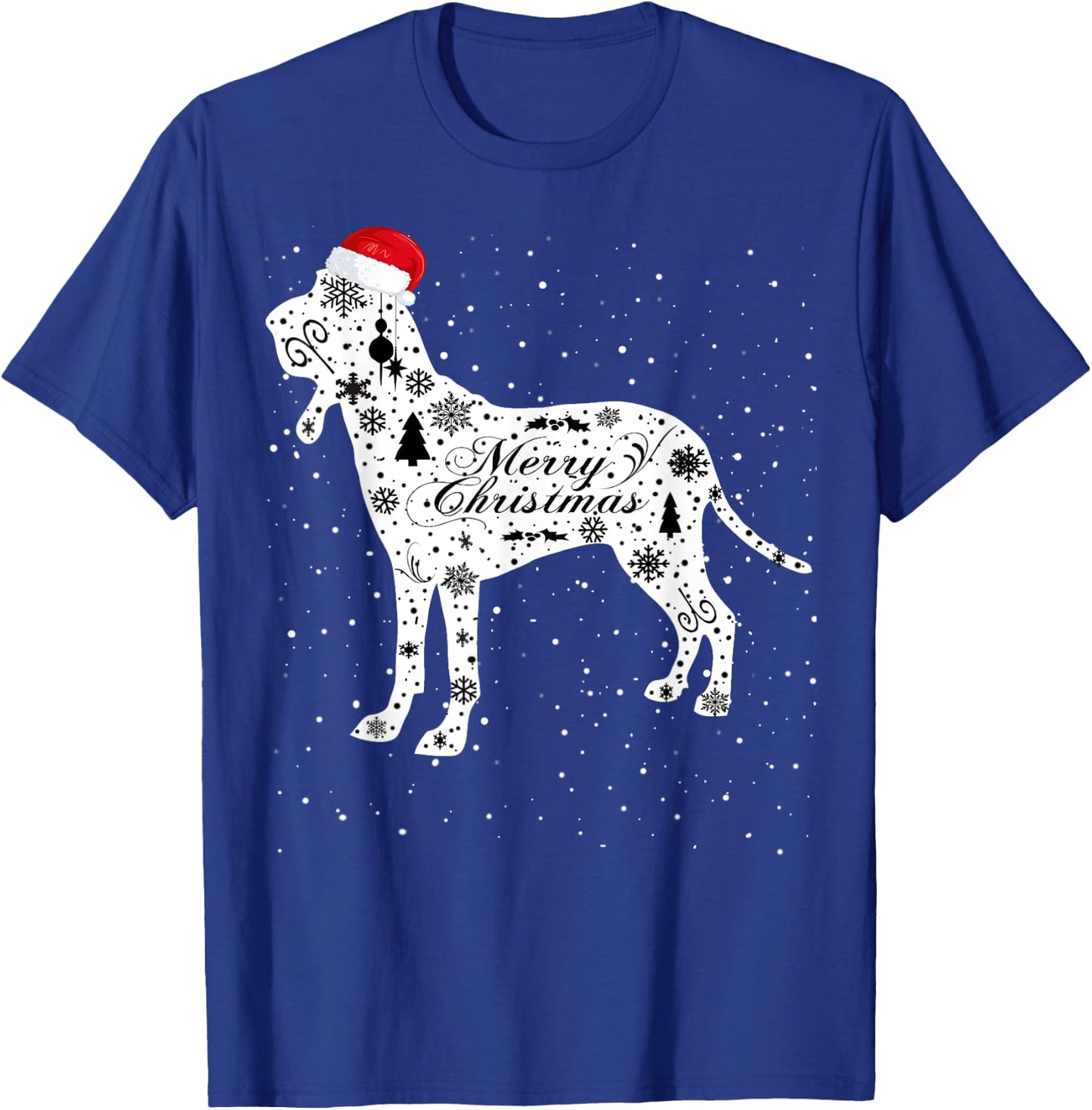 Merry Xmas Braco Italiano Dog Christmas T-Shirt - T-Shirt | Royal