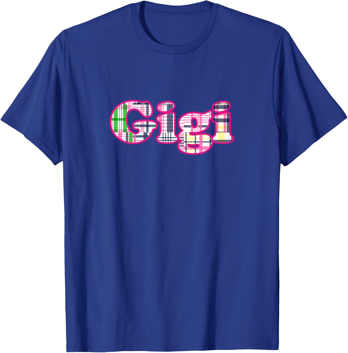 Cute Gigi Madras Plaid for the Southern Preppy Grandma T-Shirt - T-Shirt | Royal