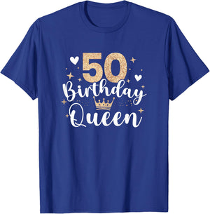 50th Birthday Queen 50 Years Fifty T-Shirt - T-Shirt | Royal