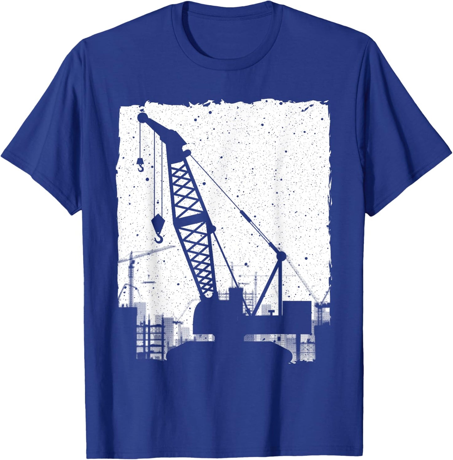 Funny Crane Art Men Women Crane Operator Heavy Equipment T-Shirt - T-Shirt | Royal