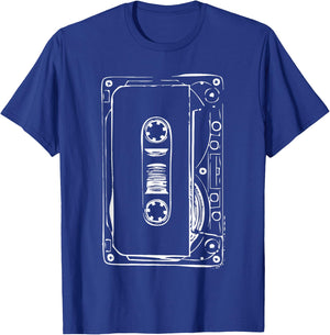 Love Retro Mixtape 80's Blank Cassette Tape Gift T-Shirt - T-Shirt | Royal