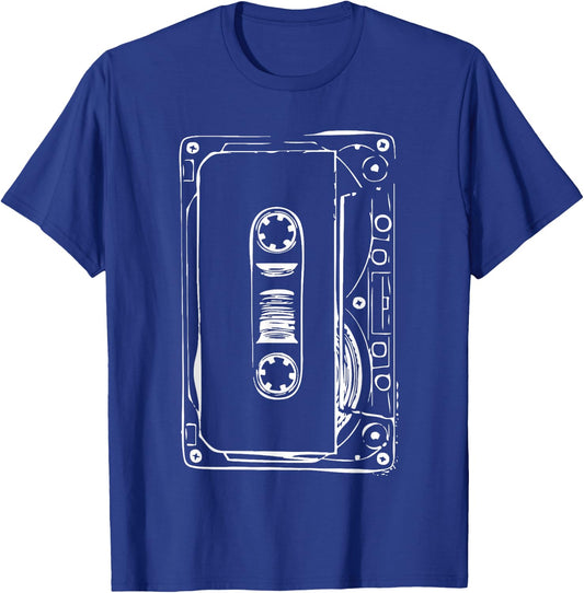 Love Retro Mixtape 80's Blank Cassette Tape Gift T-Shirt - T-Shirt | Royal