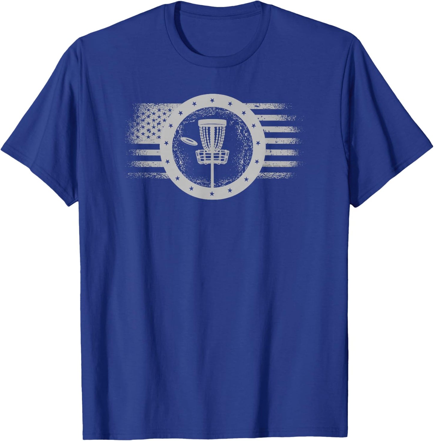 Cool Disc Golf Sport USA Grunge Flag - Disc Golf T-Shirt - T-Shirt | Royal