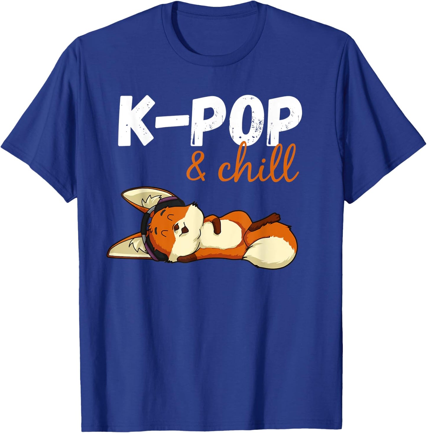 Kpop and chill, cute fennec fox k pop T-Shirt - T-Shirt | Royal