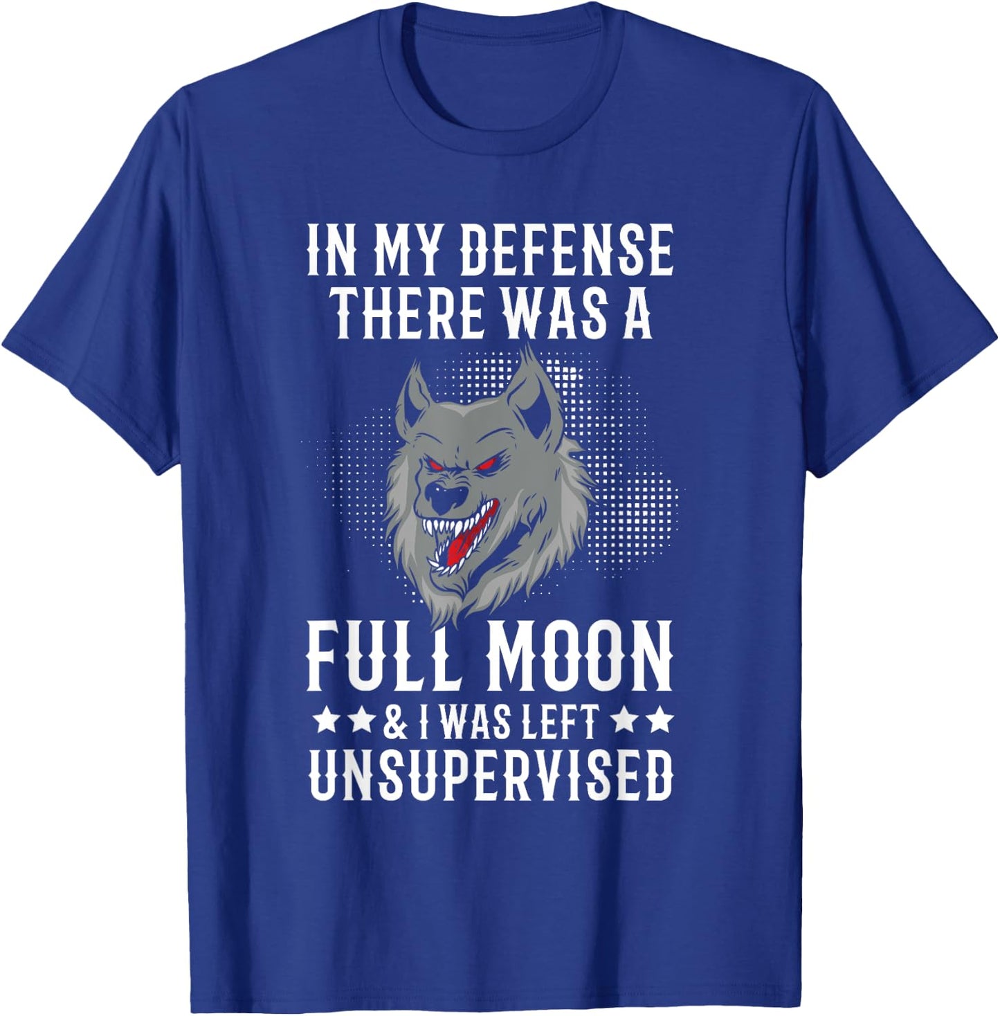 Werewolf Full Moon Vintage Werewolf T-Shirt - T-Shirt | Royal