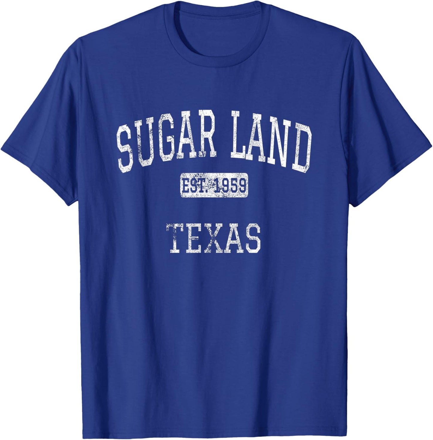 Sugar Land Texas TX Vintage T-Shirt - T-Shirt | Royal