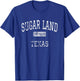 Sugar Land Texas TX Vintage T-Shirt - T-Shirt | Royal