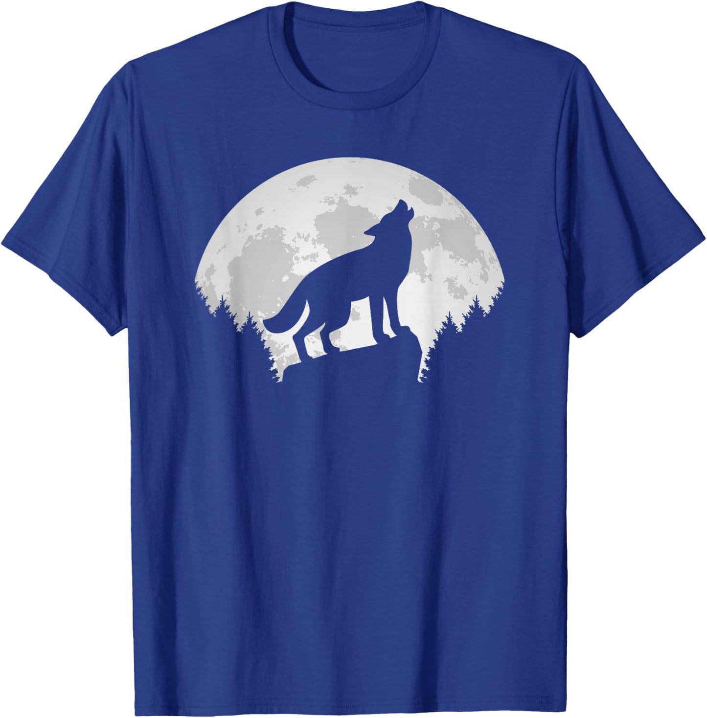 Wolf Moon Wild Animal Wildlife Wolves Nature Men Women T-Shirt - T-Shirt | Royal