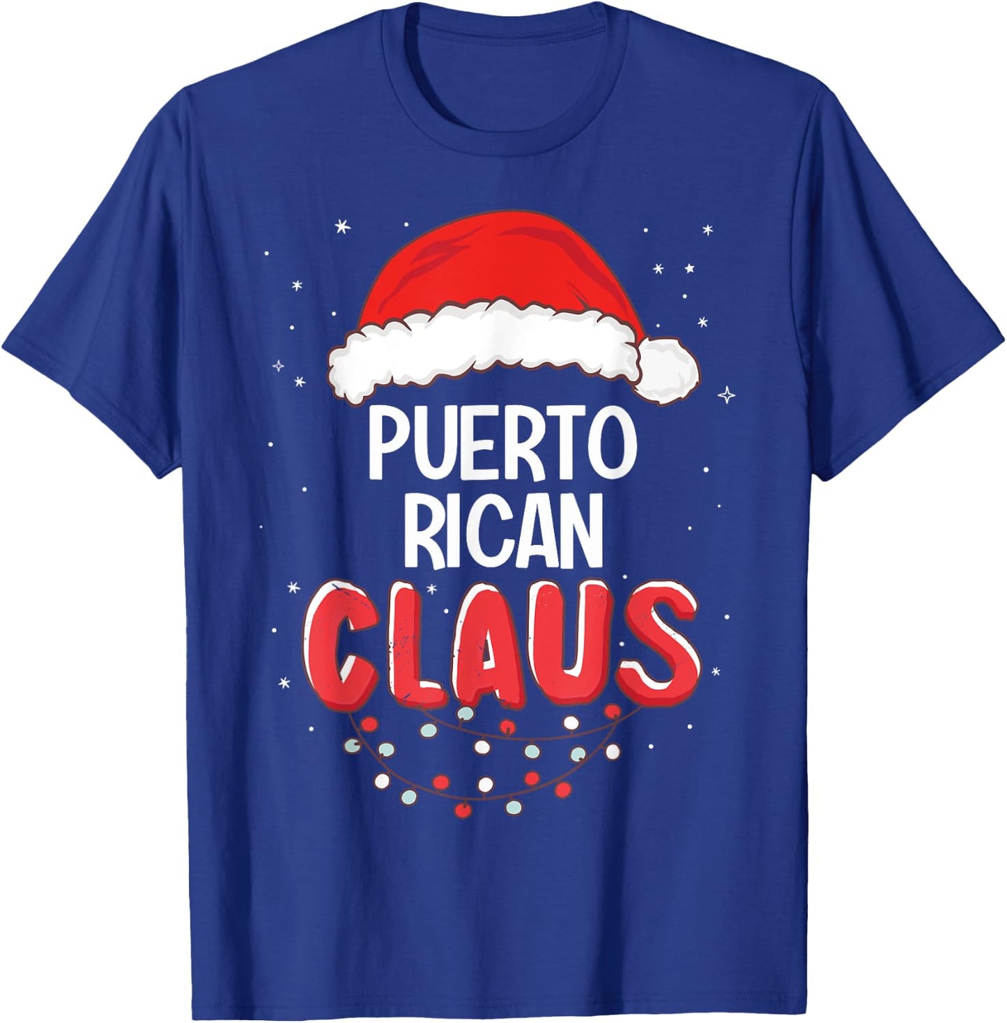 Puerto Rican Santa Claus Christmas Matching Costume T-Shirt - T-Shirt | Royal