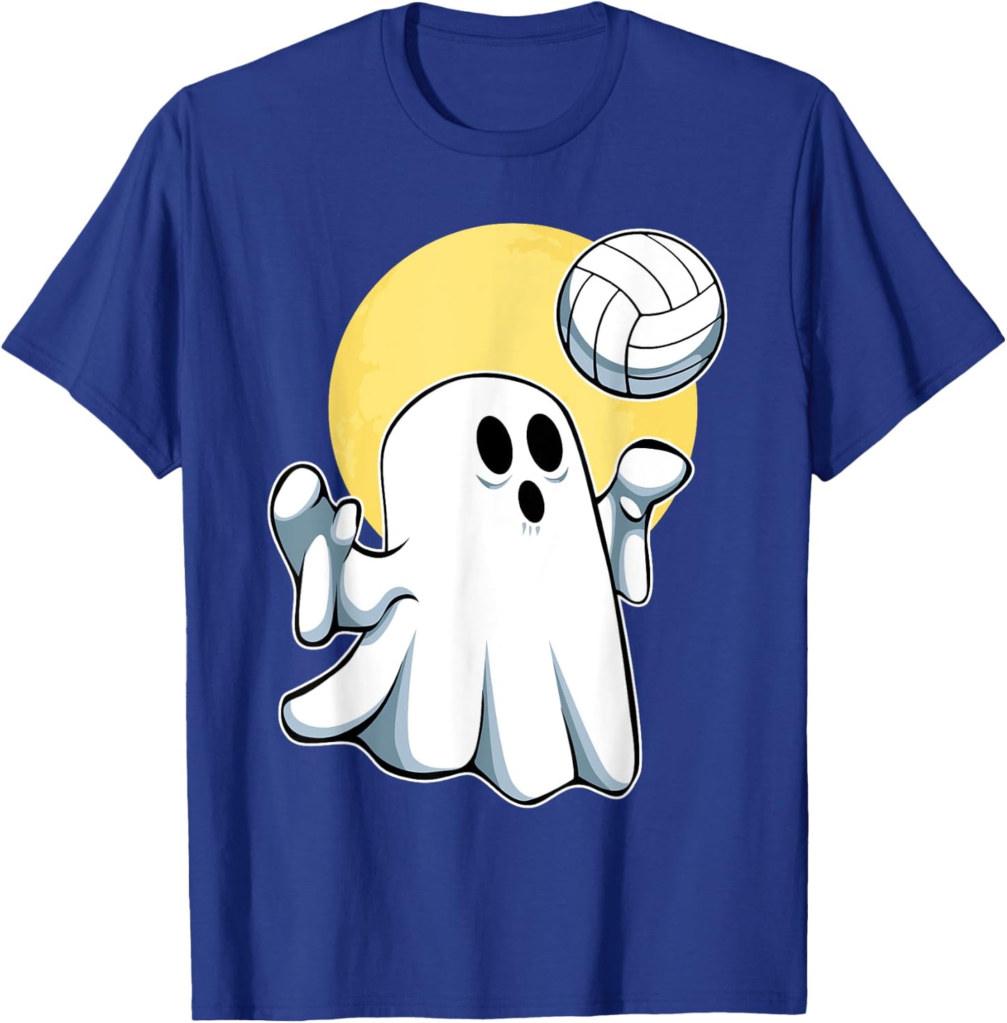 Ghost Volleyball Player Lazy Halloween Costume Cute Sport T-Shirt - T-Shirt | Royal