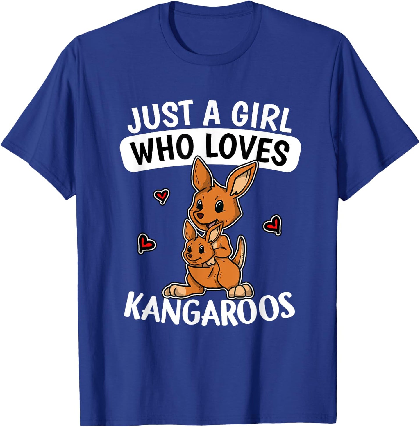 Just A Girl Who Loves Kangaroos Funny Kangaroo Costume T-Shirt - T-Shirt | Royal