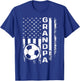 Soccer Grandpa American Flag Vintage Christmas Xmas Women Kids Men T-Shirt - T-Shirt | Royal