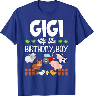 Gigi Of The Birthday Boy Farm T-Shirt - T-Shirt | Royal