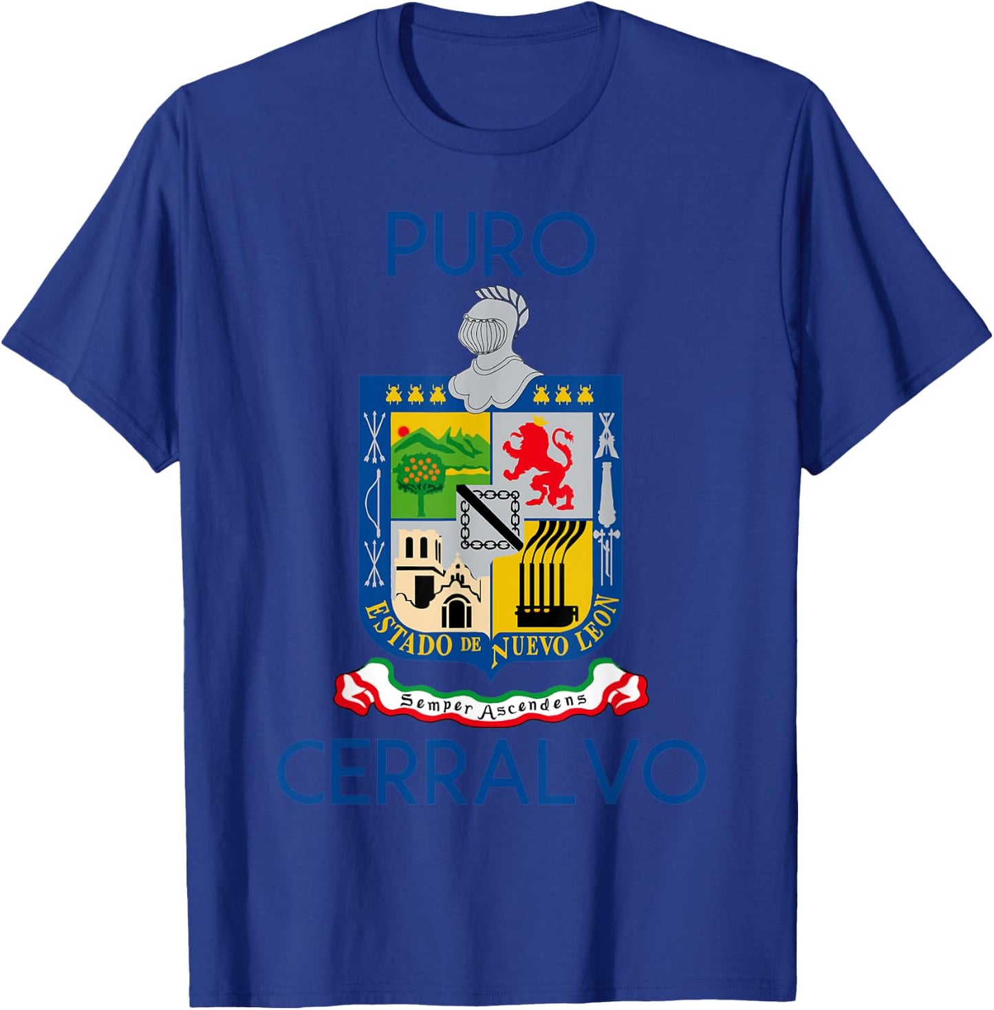 Cerralvo Nuevo Leon Estado De Mexico Escudo Eagle Aguila T-Shirt - T-Shirt | Royal