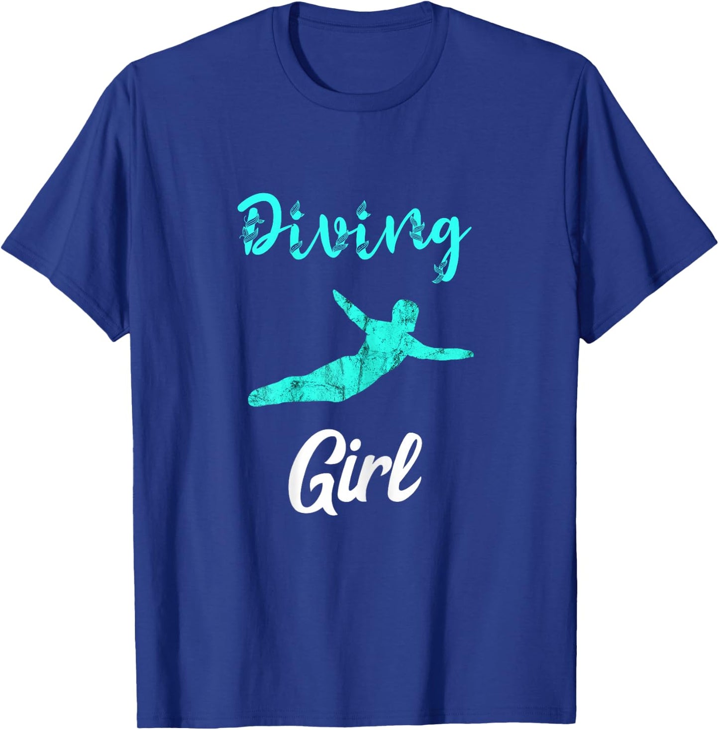Diving Girl Springboard Platform Diver Dive Swimming Board T-Shirt - T-Shirt | Royal