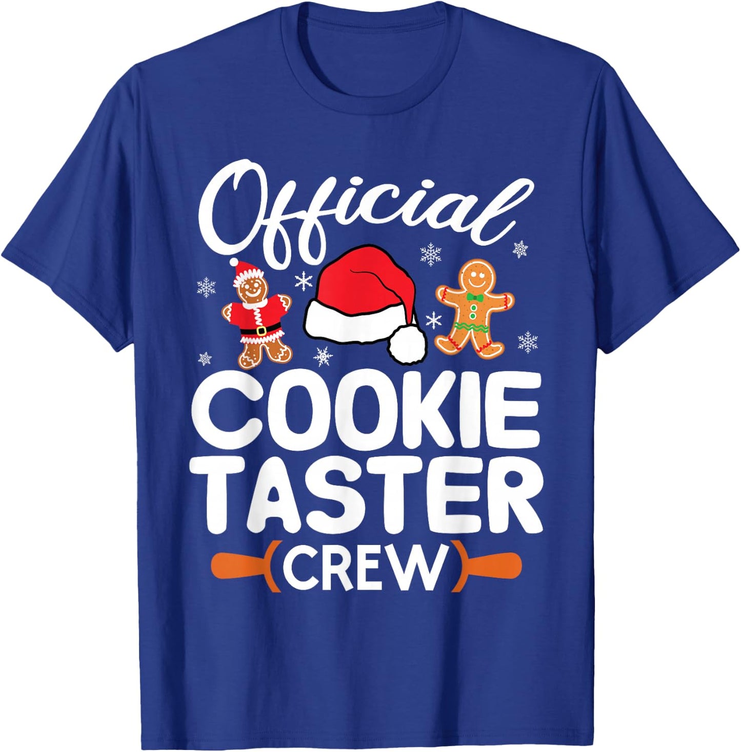 Funny Christmas Official Cookie Taster Crew Baking Team Xmas T-Shirt - T-Shirt | Royal