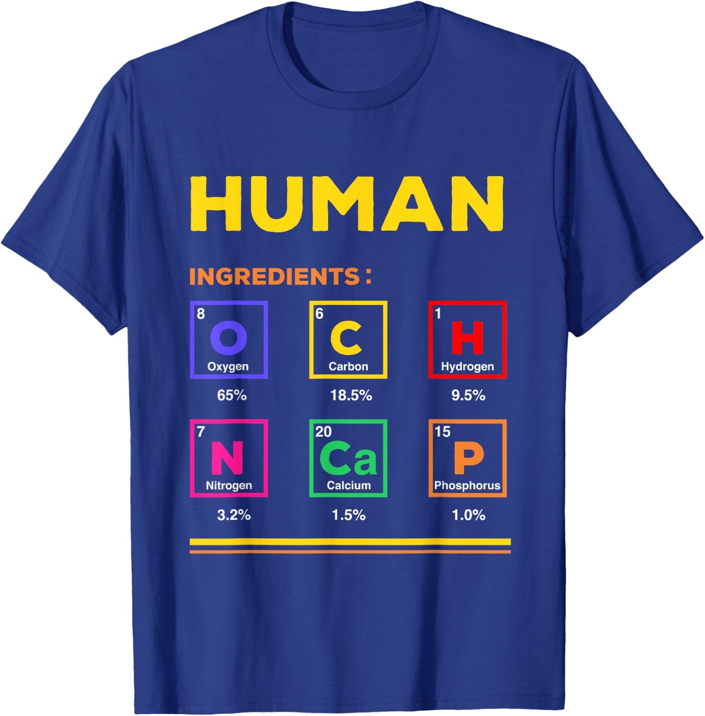 Human Ingredients Medical Laboratory Science Lab Technician T-Shirt - T-Shirt | Royal
