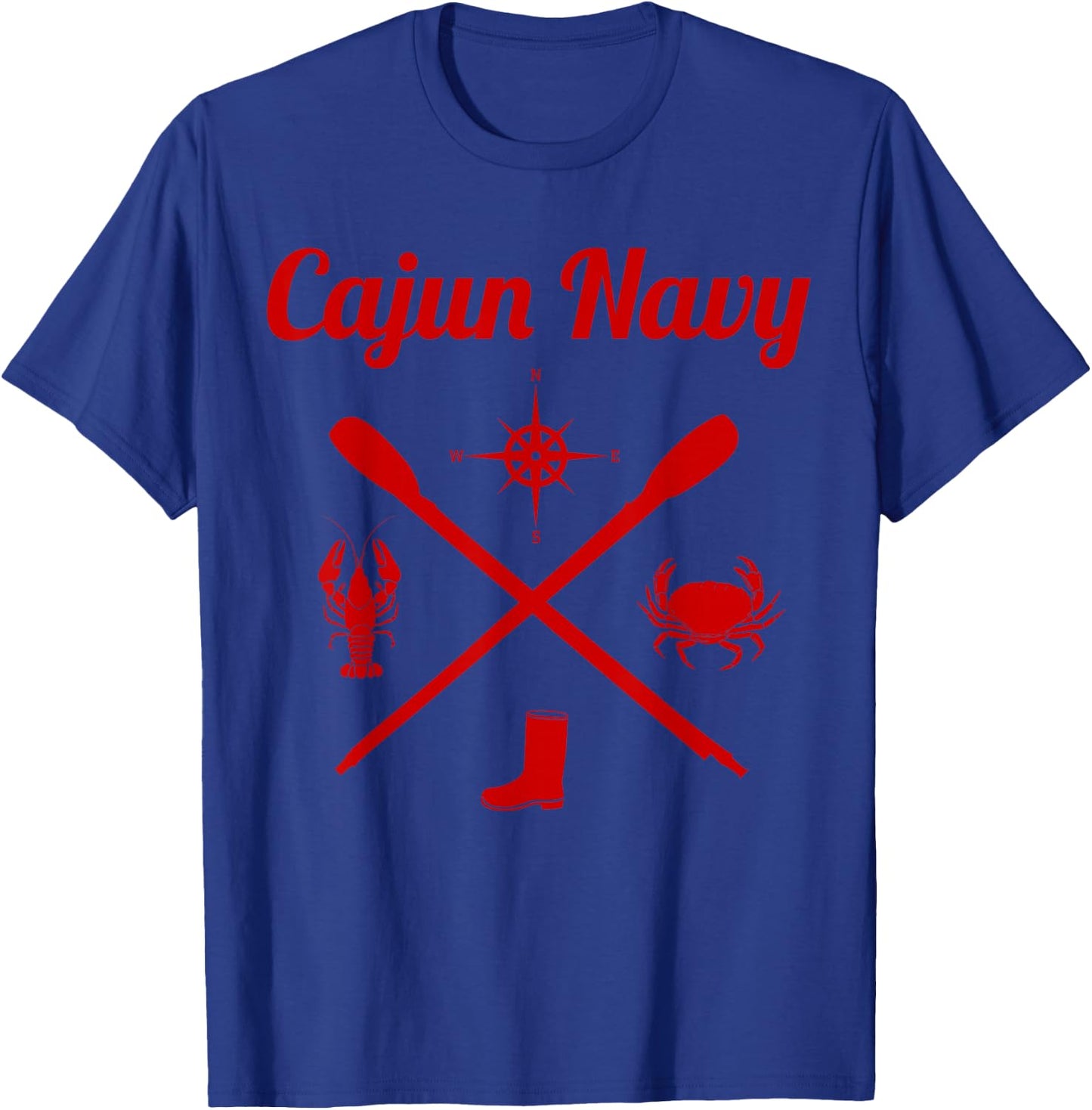 Cajun Navy Paddle Cross T-Shirt - T-Shirt | Royal