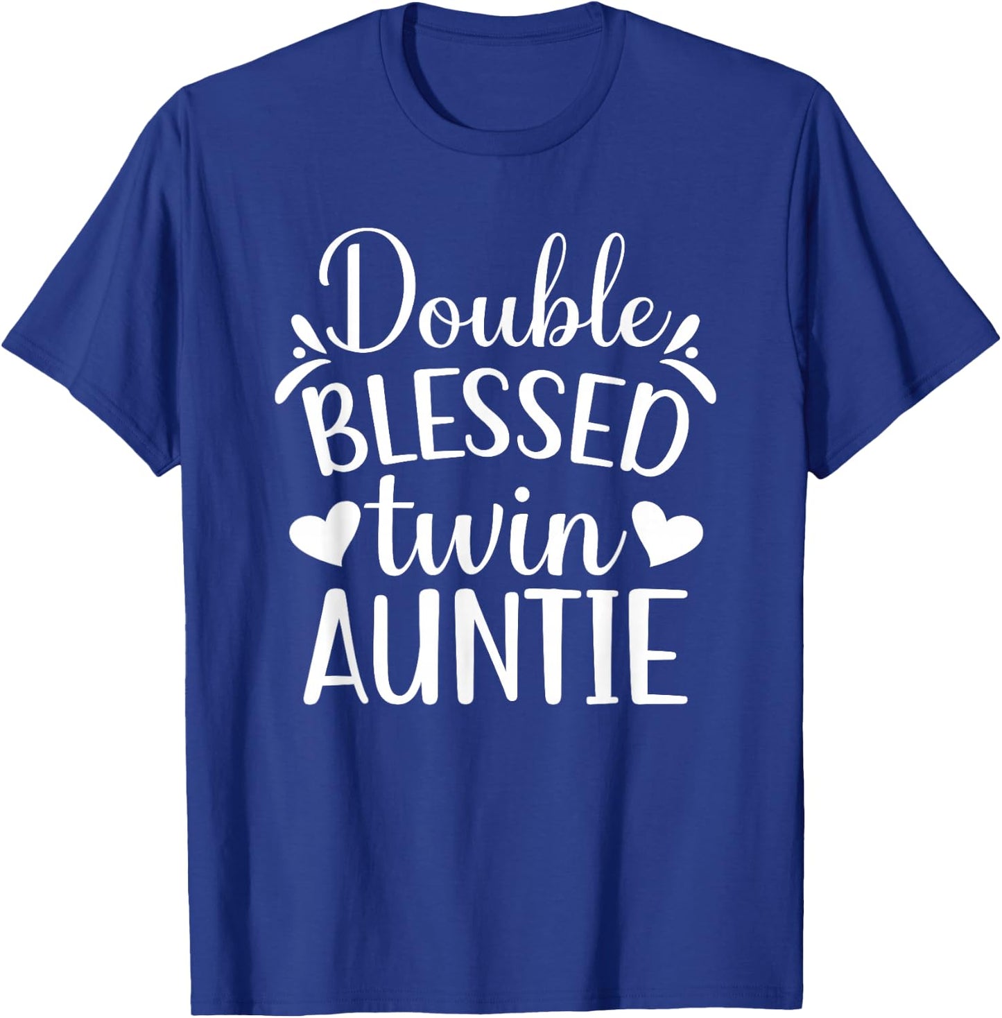 Double Blessed Twin Auntie Twin Aunt Of Twins T-Shirt - T-Shirt | Royal