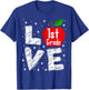 Love 1st Grade Apple Funny Back To School Teacher Gift Men Women Kids T-Shirt - T-Shirt | Royal