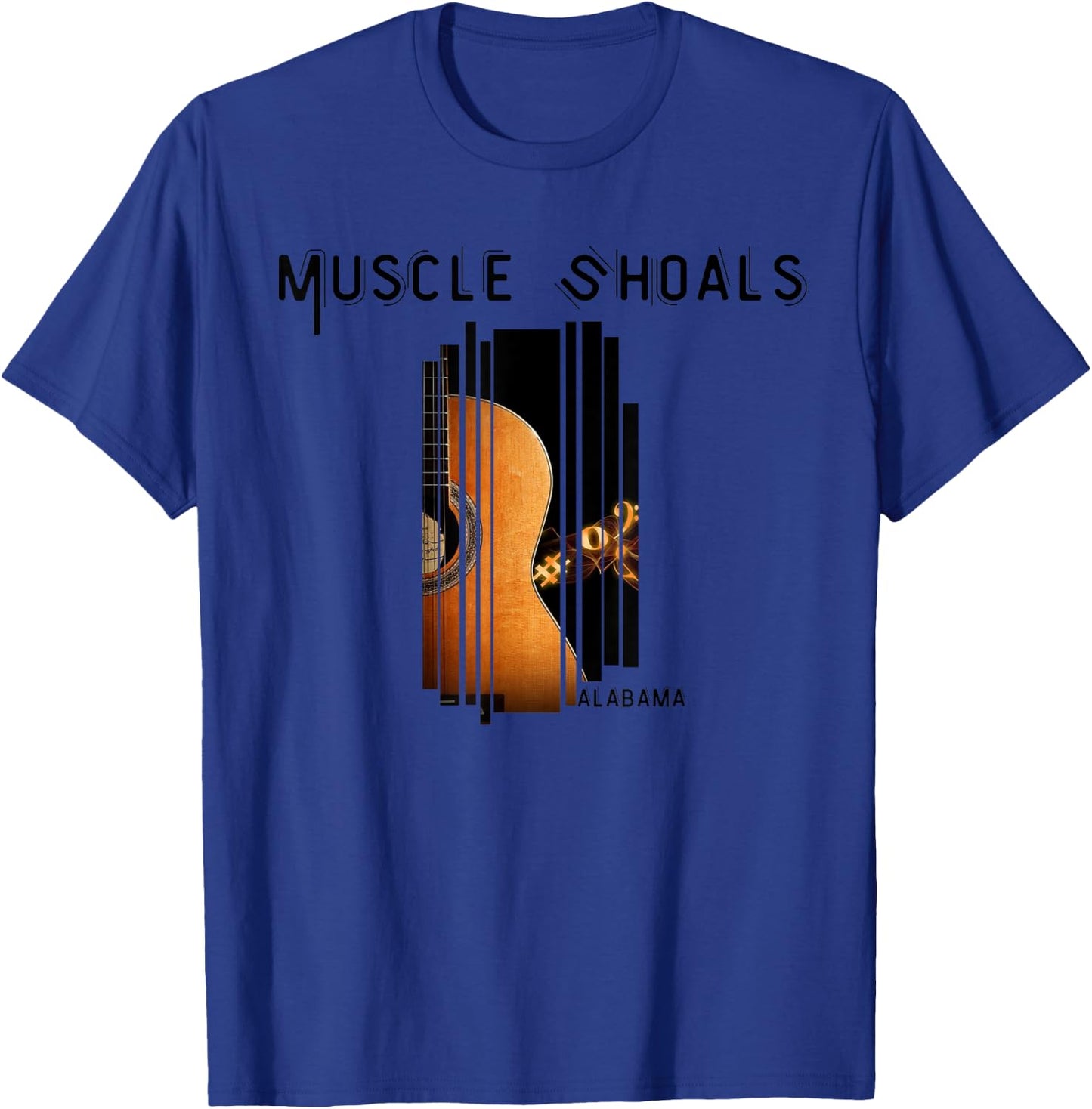 Muscle Shoals Alabama AL Distressed Grunge Text Music City T-Shirt - T-Shirt | Royal