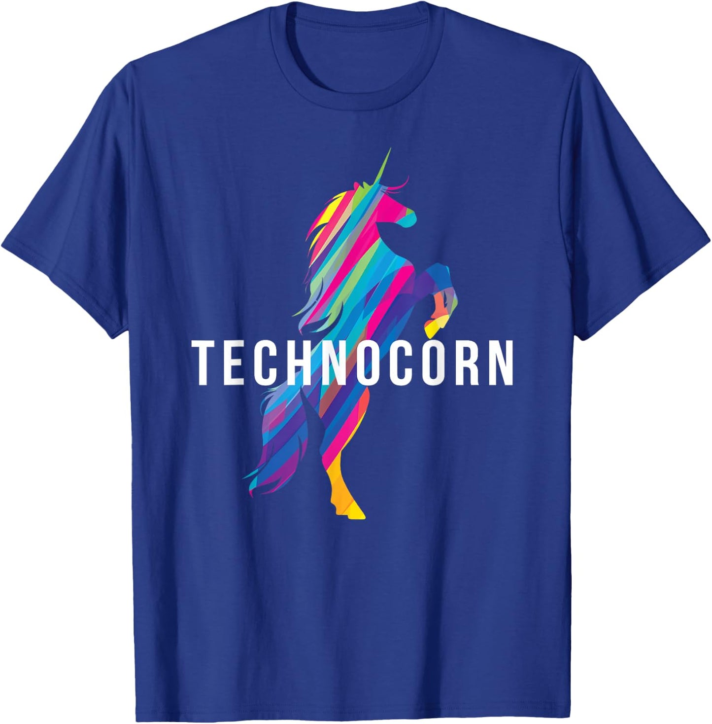 Technocorn I Electronic Raver Music DJ Festival Unicorn T-Shirt - T-Shirt | Royal