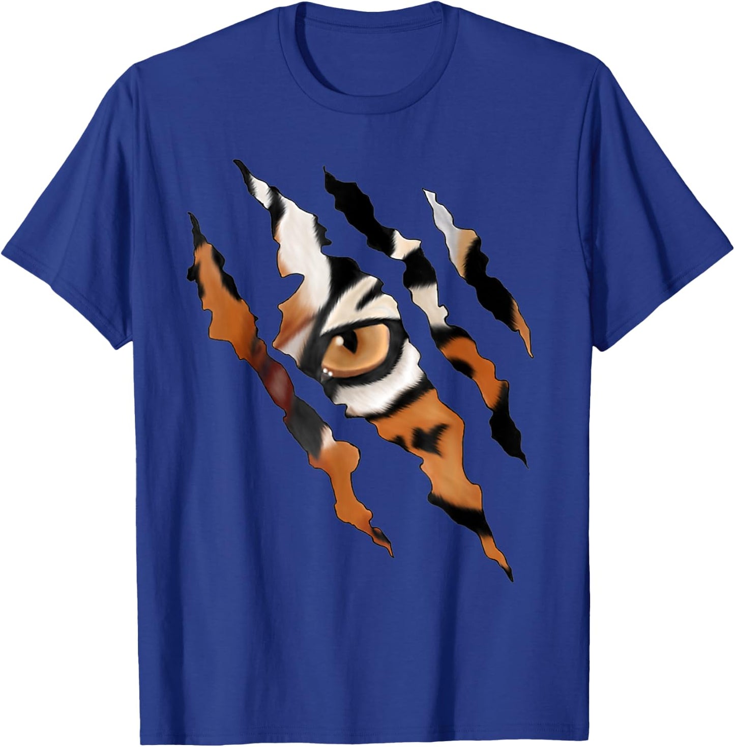 Fearless Tiger Cat Eye Claw Women Girls Kids T-Shirt - T-Shirt | Royal