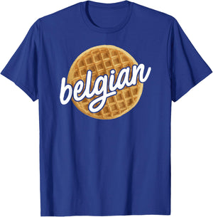 Funny Waffle Belgian Foodie Gift T-Shirt - T-Shirt | Royal