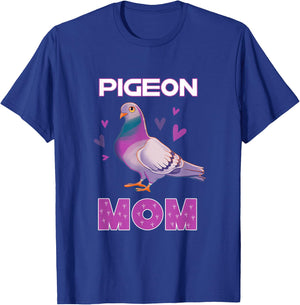 Pigeon Mom Cute Pigeon Illustration Pigeon Owner T-Shirt - T-Shirt | Royal