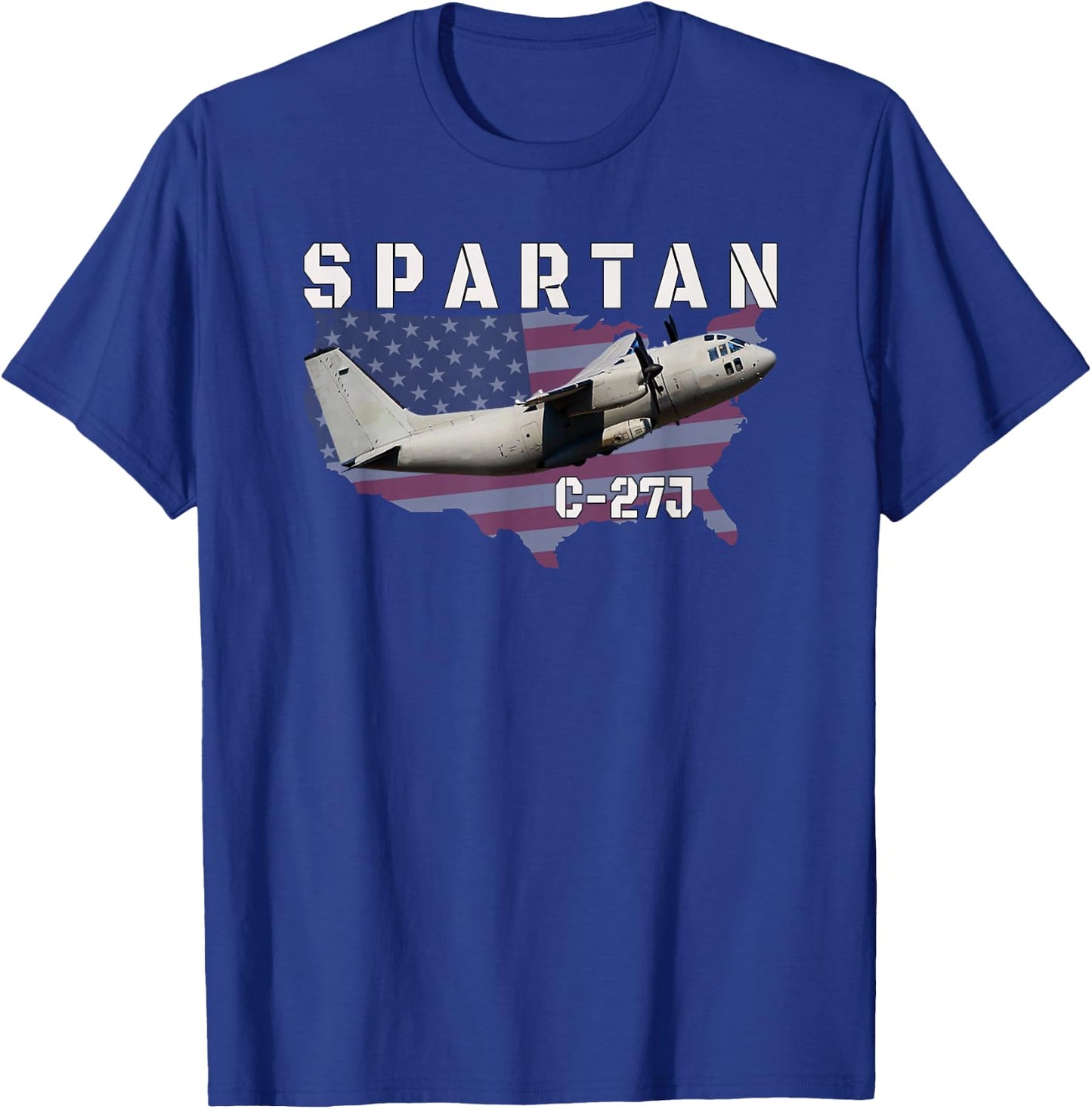 C-27J Spartan Military Transport Aircraft Aviation Pilot T-Shirt - T-Shirt | Royal