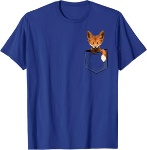 Cute Little Funky Fox In Your Pocket T-Shirt - T-Shirt | Royal