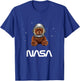 NASA Astronaut Teddy Bear Cute Helmet Worm Logo T-Shirt - T-Shirt | Royal