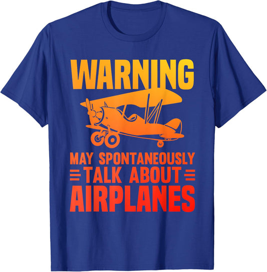 Funny Airplane Novelty Women Plane Aviation Pilot T-Shirt - T-Shirt | Royal