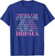 Girls Things I Do In My Spare Time Horse for Girls Women T-Shirt - T-Shirt | Royal