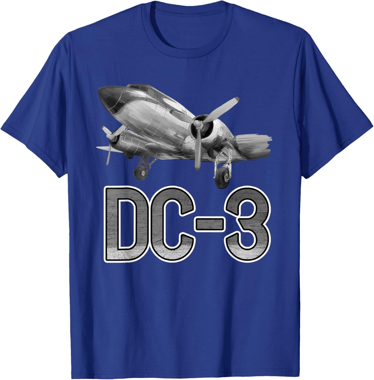 Vintage DC-3 Airplane Funny Aircraft Plane Lover Outfit Men T-Shirt - T-Shirt | Royal