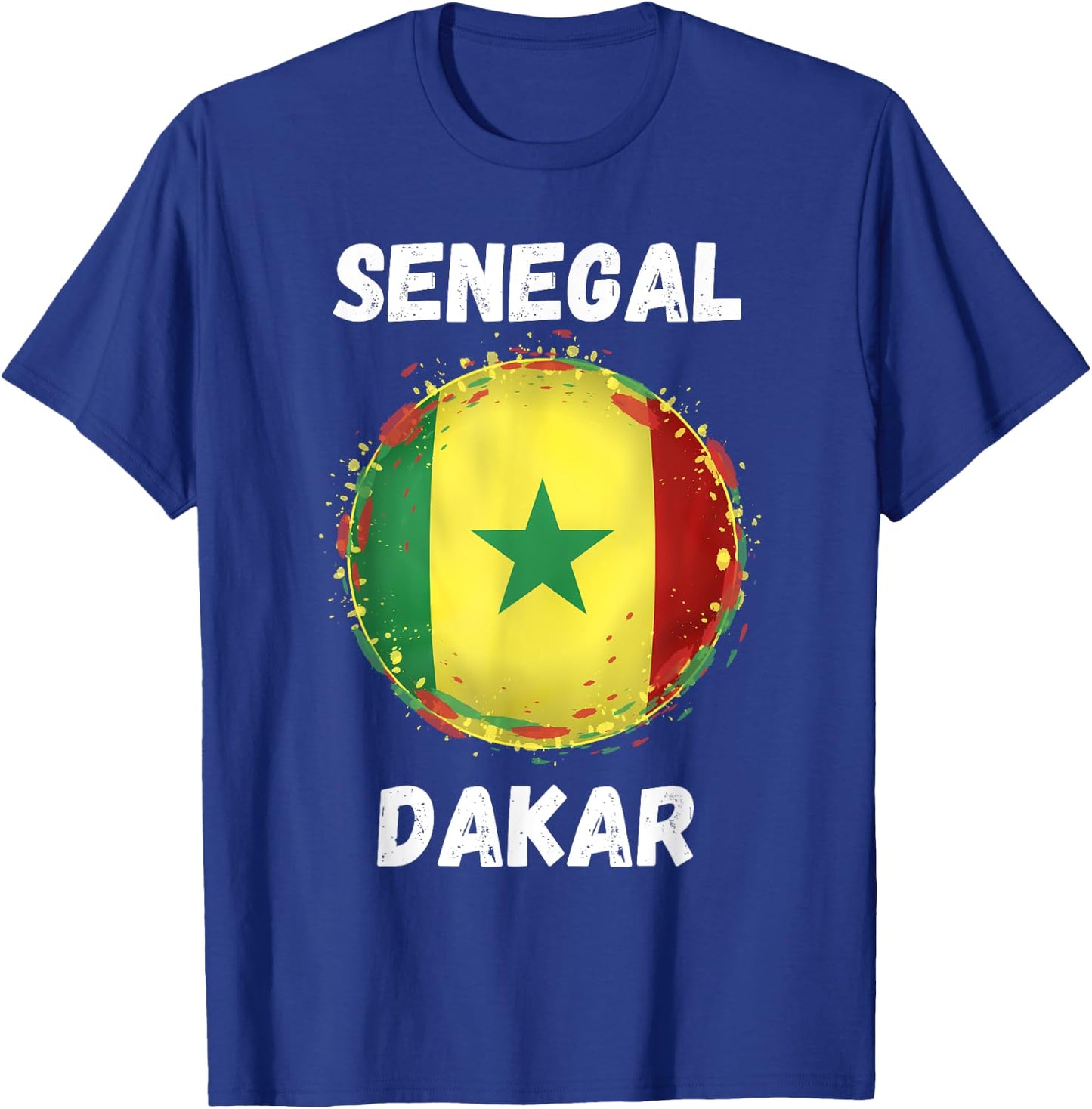 Dakar Senegal Retro Vintage Senegalese Flag Souvenirs T-Shirt - T-Shirt | Royal
