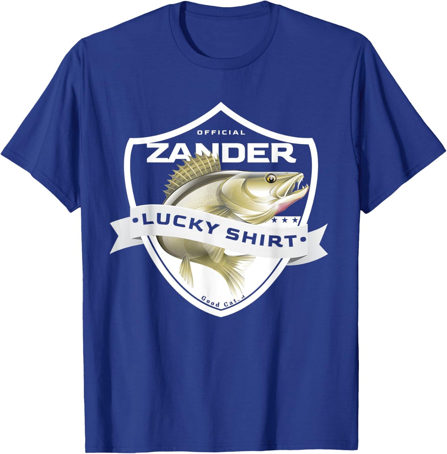 Pikeperch Lucky Shirt Funny Accessories to Zander Fishing T-Shirt - T-Shirt | Royal