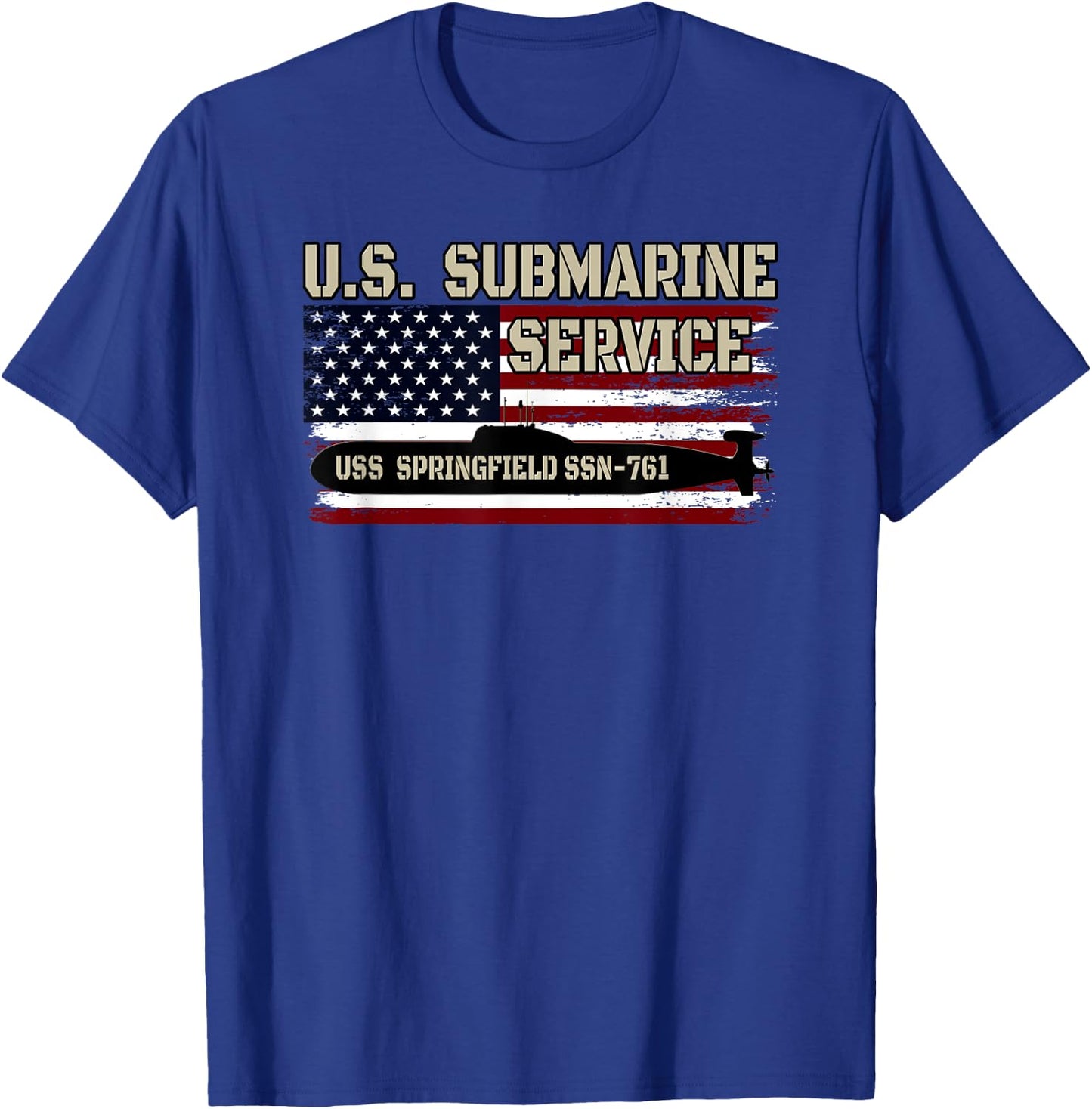 USS Springfield SSN-761 Submarine Veterans Day Father's Day T-Shirt - T-Shirt | Royal