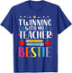 Twinning with my teacher bestie Funny Matching teachers T-Shirt - T-Shirt | Royal