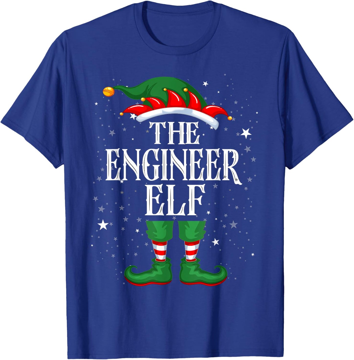Christmas Elf Matching Family Group Funny The engineer Elf T-Shirt - T-Shirt | Royal