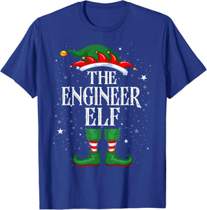 Christmas Elf Matching Family Group Funny The engineer Elf T-Shirt - T-Shirt | Royal
