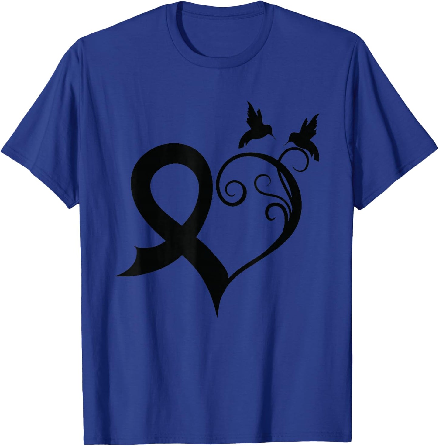 Melanoma Awareness Shirt | Support Family Member | Ribbon T-Shirt - T-Shirt | Royal